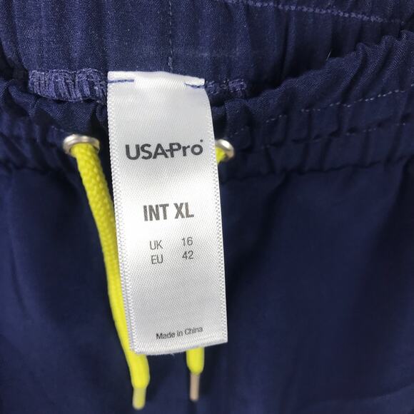 USA Pro Womens Jogging Shorts Navy with Pull String Waist - Picture 4 of 7